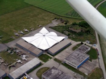 Prestrešenie - Prezidentská galéria, Slovenské technické múzeum letectva Košice Serge Ferrari Précontraint 1302 T2 PVDF | 3800m2